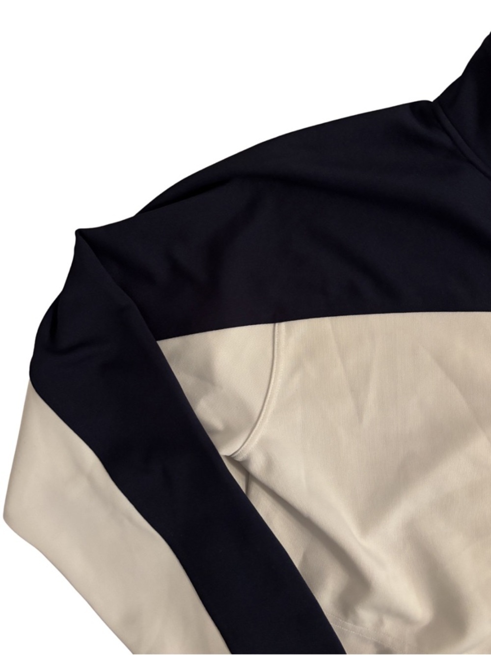 Vintage Reebok Navy and White Colorblock Full-Zip Jacket - Picture 3 of 4